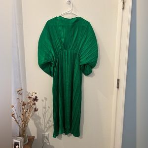 Green Pleated Zara Dress